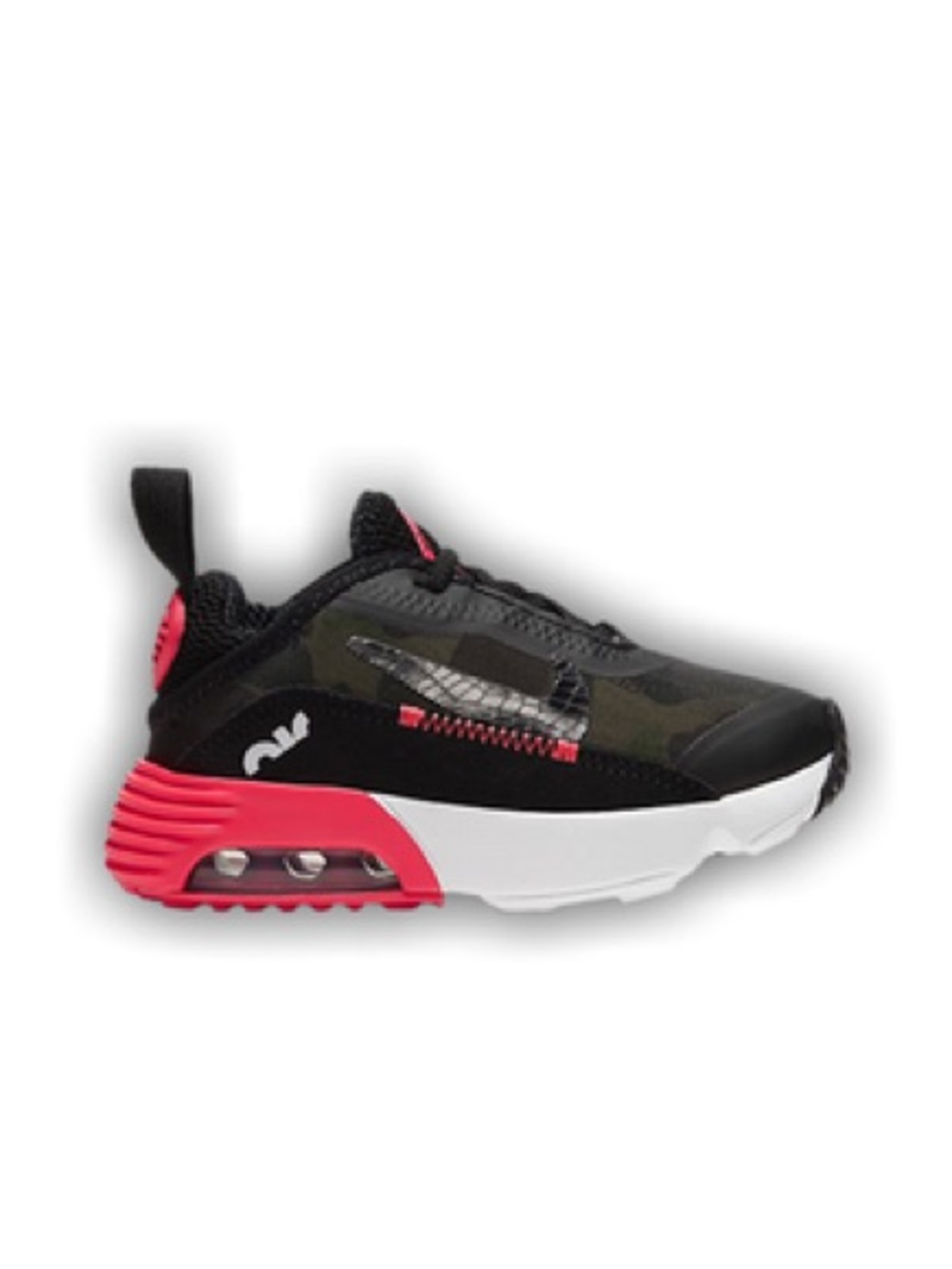 Nike Air Max 2090 Athletic Shoes Black Red Camo Kids 10C